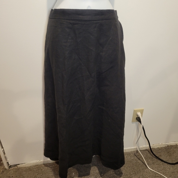 Muji women's size m 100% hemp black skirt pockets. Small flaw - Picture 1 of 6